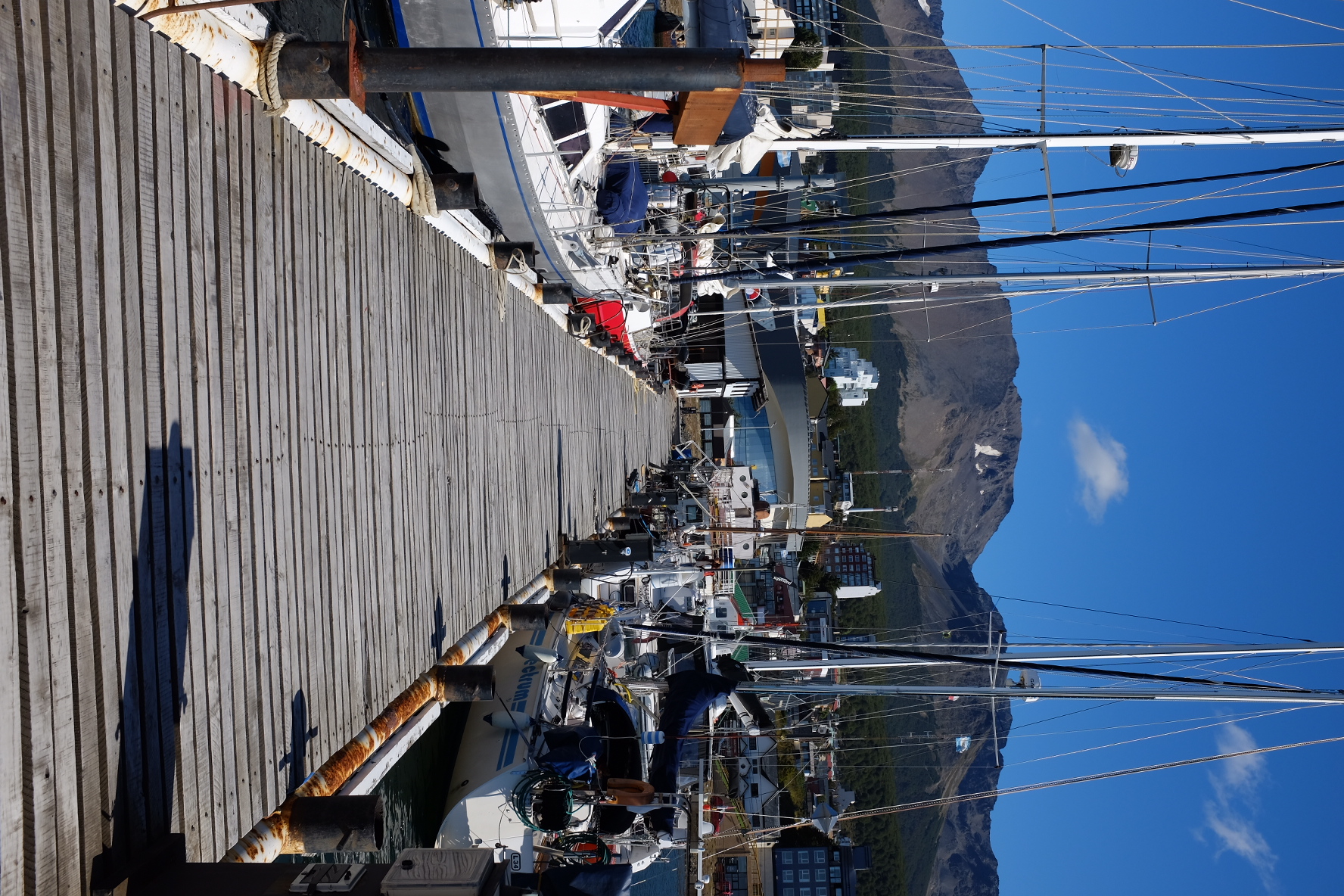 Ushuaia city from pier